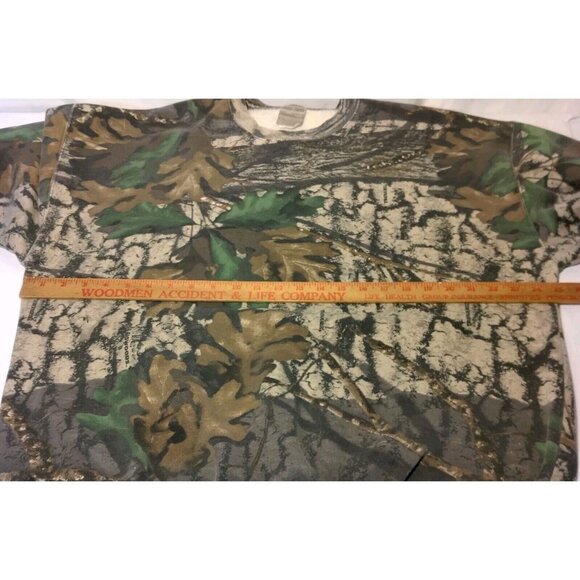 Jerzees Outdoors Tree Camo Sweatshirt XL Camouflage Trebark Bigwoods Vtg Hunt - Picture 3 of 14